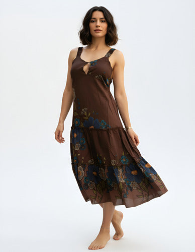Solero Vestido Importado Estampado India Boho