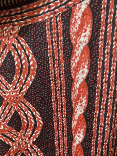 Vestido De Lanilla Estampado Rojo Estampado M