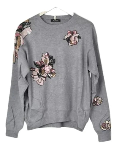 Sweater Bordado Importado Lentejuelas Paillettes Cod. 365