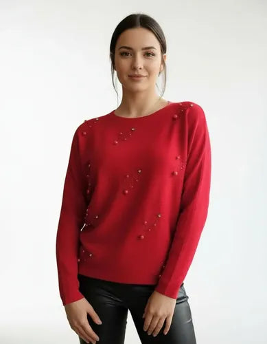 Sweater Tejido Con Strass Importado Cod. 215 Calidad!