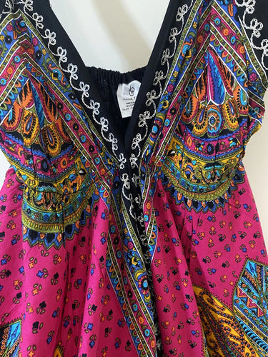 Vestido Solero Largo Importado India Boho Tipo Rapsodia