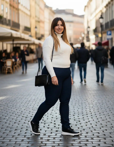 Pantalón Tipo Calza De Jean Talle Grande
