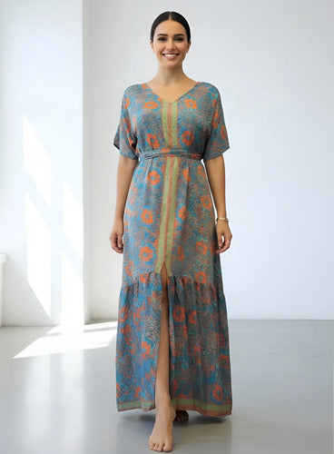 Vestido Largo Seda Hindú Estilo Vars
