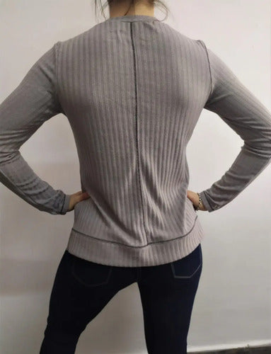 Remeras Buzo Morley  Gris Liso Único Lisa