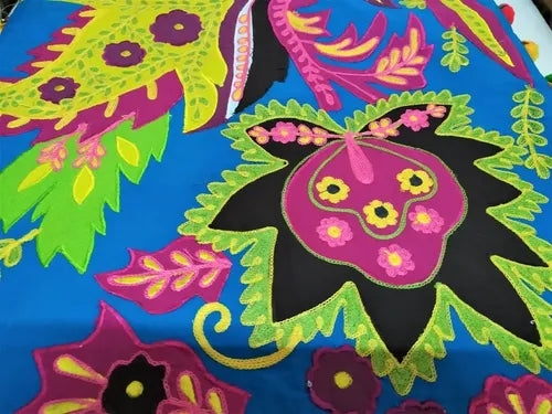 Funda De Almohadón Bordada Importada India 45 X 45