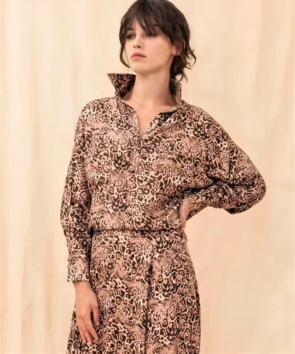Blusa Camisa Animal Print De Diseño Modelo Grande