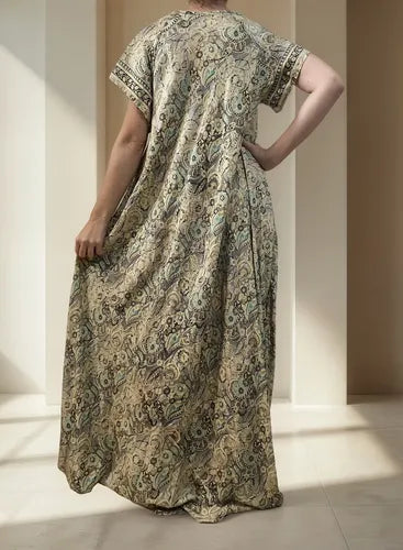 Vestido India Importado Seda Hindú Talle Grande Xxxl Fiesta