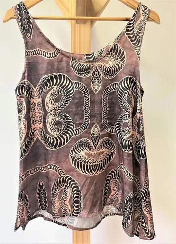 Blusa Musculosa De Diseño Estampada Fiesta Noche