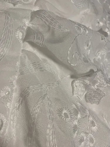 Camisa Sin Mangas De Broderie Blanco Liso Xl