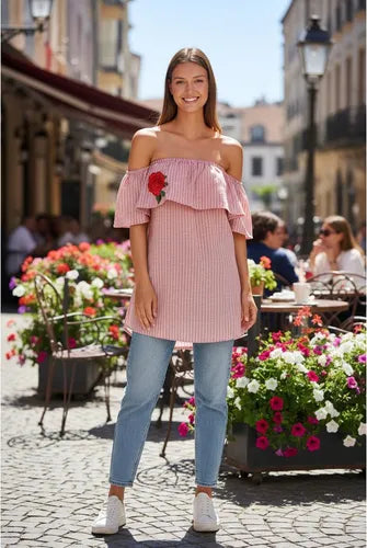 Blusa Bordada Paisana Larga