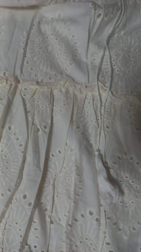 Pollera De Broderie Larga Nueva De 2da Selección