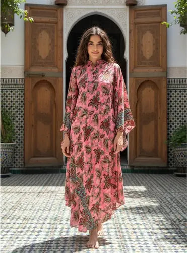 Vestido Mangas Oxford Importado Seda Hindú