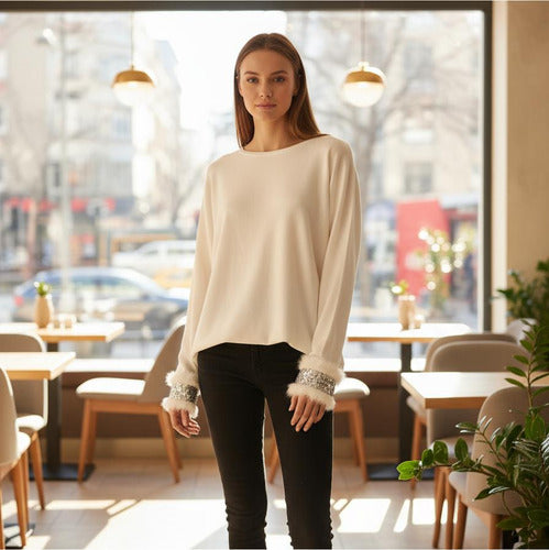 Sweater Tejido Importado Detalles Puños