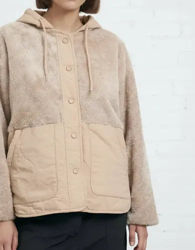 Campera De Peluche Y  Matelasse