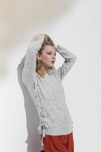 Sweater Basico Importado Blanco Liso Único