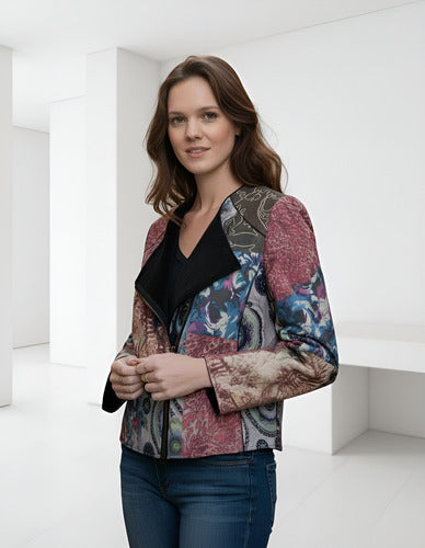 Chaqueta Campera Estampada Badana Importada Folk