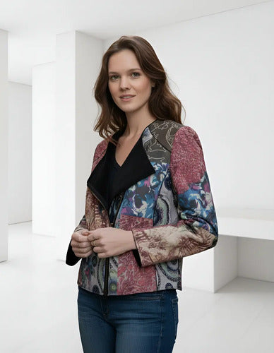 Chaqueta Campera Estampada Badana Importada Folk