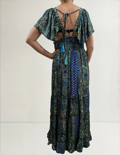 Vestido De Seda Hindú Largo Mod. 14