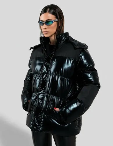Campera Puffer Importada (cod.10) Negro L Liso