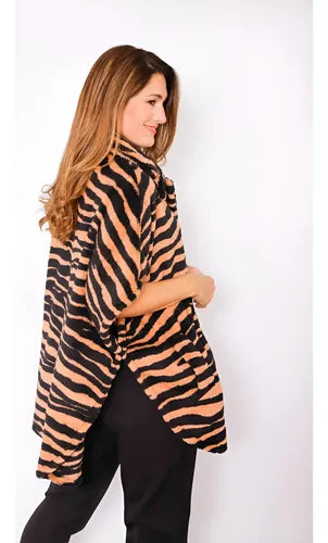 Poncho De Peluche Grande Plus Size