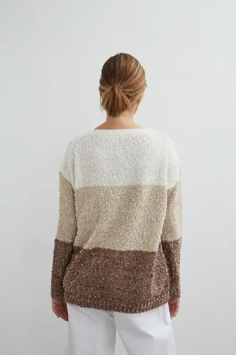 Sweater Tejido  Amplio Colores  Rojo U