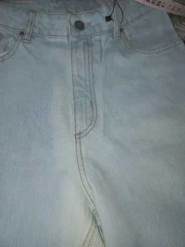 Jean Denim Pantalón Celeste Skinny Nuevo 2da Selección Celeste Liso 36