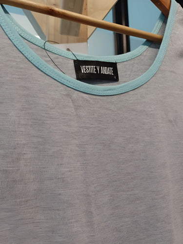 Vestido  Corto Marca Vestite Y Andate Diseño  Gris Liso S