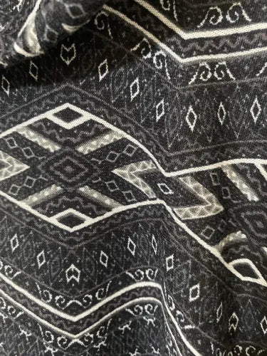 Vestido De Lanilla Estampado Gris Oscuro Estampado M