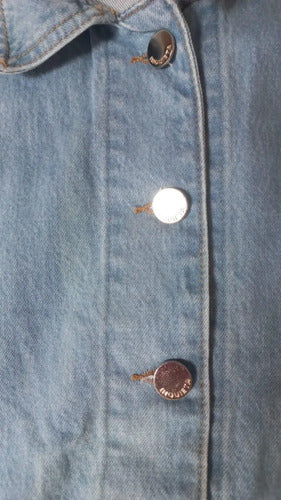 Campera Bomber De Jean Nueva De 2da Selección Celeste Único Liso
