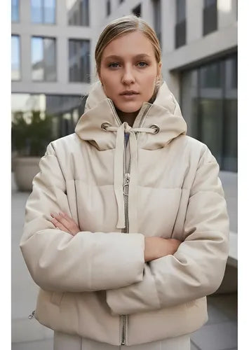 Campera Puffer Eco Cuero Importada Grande Xxl Oversize