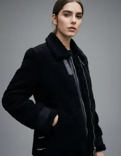 Campera Gamulan Chaqueta Importada Corderito Y  Ecocuero