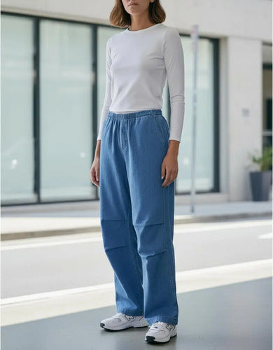 Pantalón De Jean Camisero Parachute Denim Modelo Amplio