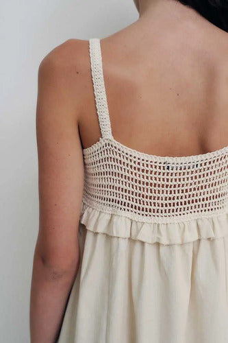 Vestido Crochet Bordado Importado Boho