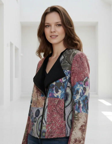 Chaqueta Campera Estampada Badana Importada Folk