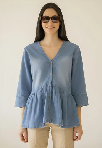 Camisa Blusa De Jean Denim