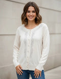 Saquito Saco Cardigan Botones Strass Tejido Botones