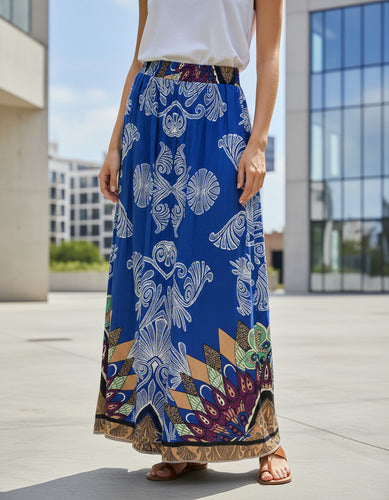 Pollera Larga Maxi Estampada