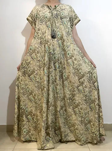 Vestido India Importado Seda Hindú Talle Grande Xxxl Fiesta