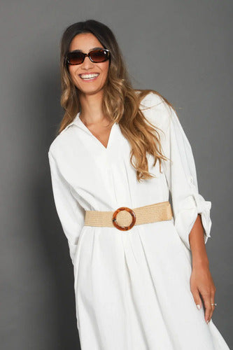 Vestido Largo Talle Grande De India Nuevo 2da Selección Off White Liso Xxl