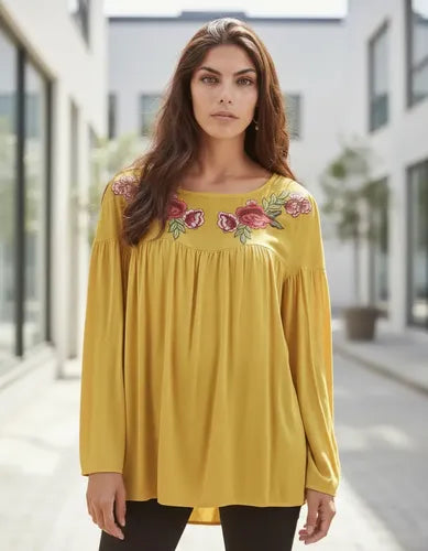Blusa Camisa Bordada Importada Boho Tipo Vars India Style