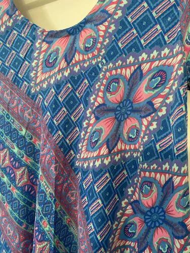 Vestido Largo Seda Boho Importado India Tipo Holi Rapsodia