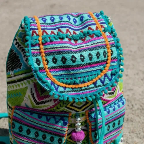 Mochila Bordada Estilo Folk