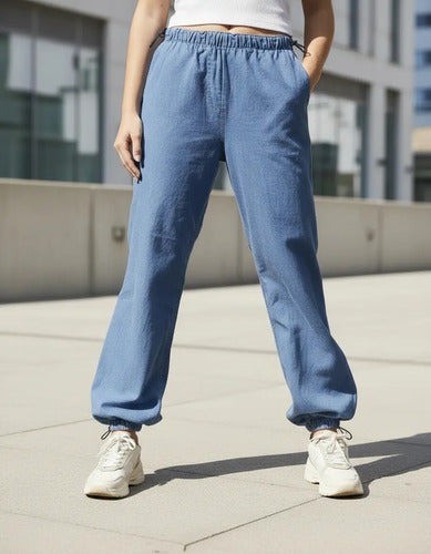 Pantalón Babucha De Jean Denim