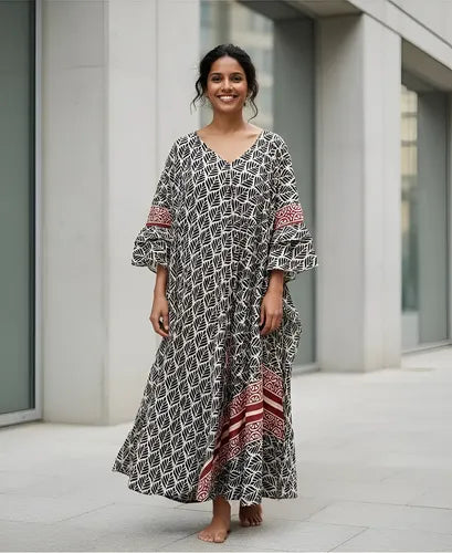 Vestido De India De Algodón Modelo Grande Hasta  Xxxl