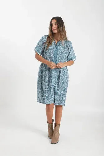 Vestido Midi De Seda Hindú Mod. 89