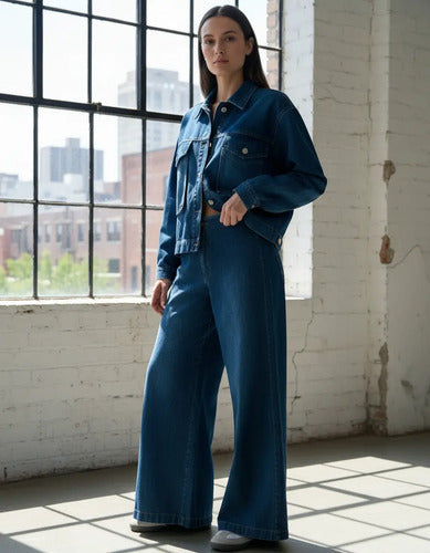 Pantalón Palazzo Jean Extra Wide Denim