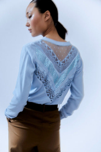 Sweater Bordado Importado Lentejuelas Paillettes Cod. 519 Negro Único