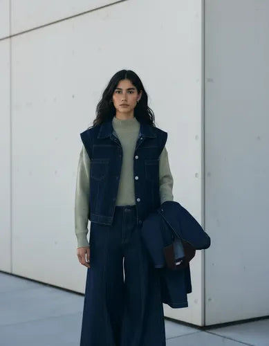 Chaleco Denim Jean Azul Lisa L