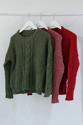Sweater Pullover Chenille Básico