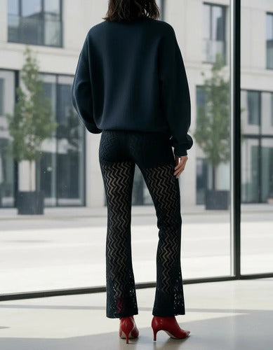 Pantalón Noche Fiesta Encaje Con Short
